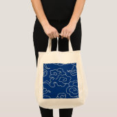 TOTE BAG CUSTOM INITIAL JAPANESE CLOUD PATTERN (Devant (produit))