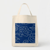 TOTE BAG CUSTOM INITIAL JAPANESE CLOUD PATTERN (Devant)