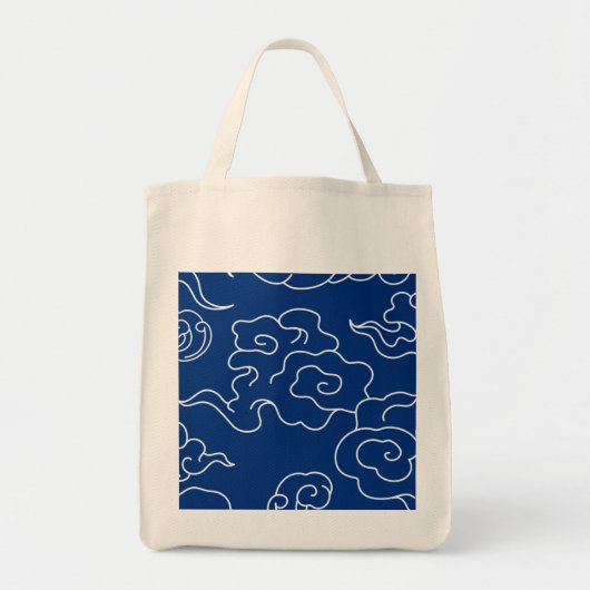 TOTE BAG CUSTOM INITIAL JAPANESE CLOUD PATTERN (Devant)