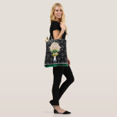 Tote Bag Custom Irish Dance Blond Girl Green, Noir (Sur le modèle)