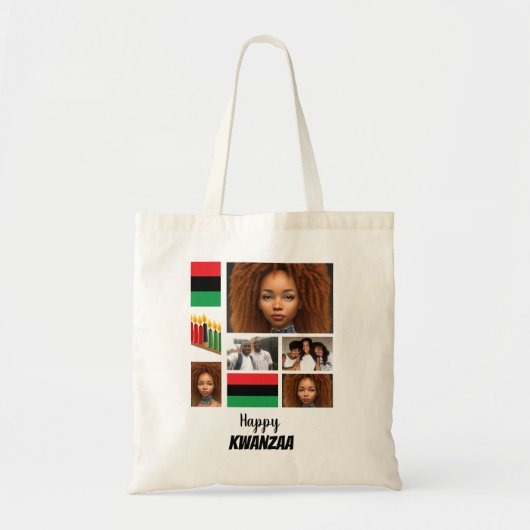 Tote Bag Custom Kwanzaa 8 Photo Collage  (Devant)