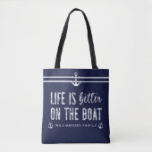 Tote Bag Custom Life est meilleur sur le bateau | Boat Life (Devant)