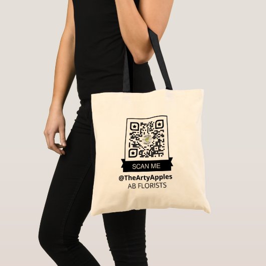 Tote Bag custom logo business company add your QR code (Devant (produit))