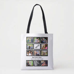 Tote Bag Custom Modern Mom Mothers Day 11 Photo Collage