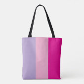 Tote Bag Custom monogram, hot pink tri-tone  (Dos)