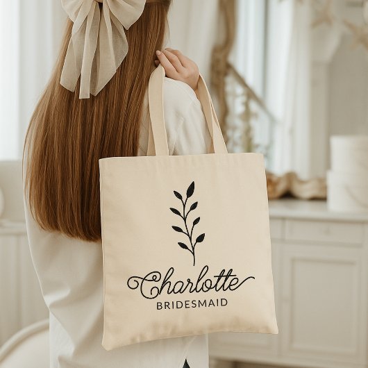 Tote Bag Custom Name Bag Gift Bridesmaids & Bride Squad