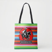 Tote Bag CUSTOM NAME Charro Horse Spanish Mexican Serape (Devant)