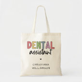 Tote Bag Custom Name Dental Assistant Gift (Devant)
