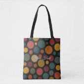 Tote Bag Custom Name Dull Color Circles (Devant)