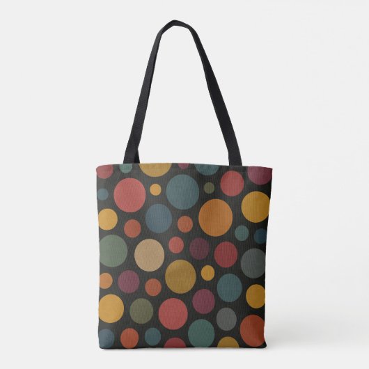 Tote Bag Custom Name Dull Color Circles (Dos)