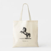 Tote Bag Custom Name Equestrian Vintage Horse (Dos)