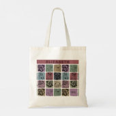 Tote Bag Custom Name Initial Retro Bulldog Floral Gift (Dos)