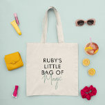 Tote Bag Custom Name Magic Minimalist Modern<br><div class="desc">This tote bag is a stylish and functional accessory that combines the best of both worlds: fun and playful typography with a minimalist design that makes it versatile and easy to wear with any outfit and adds a touch of sophistication and elegance to the overall look. The typography design is...</div>
