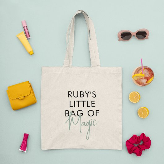 Tote Bag Custom Name Magic Minimalist Modern
