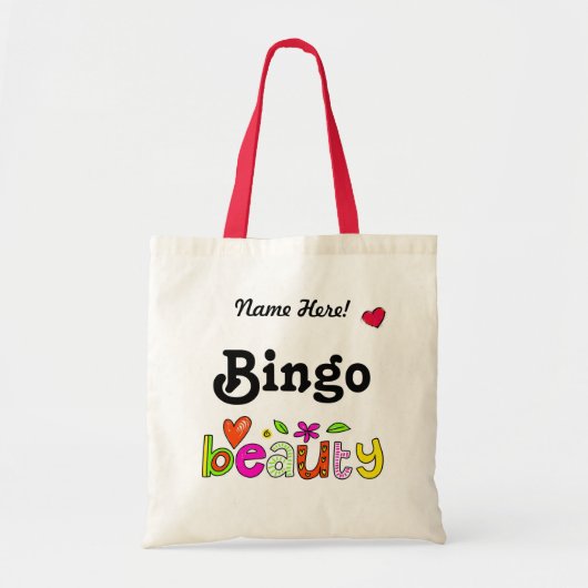 Tote Bag Custom Name Personalized Beautiful Bingo Player (Devant)