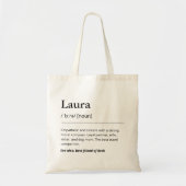 Tote Bag Custom Name Word Definition Modern Funny (Devant)