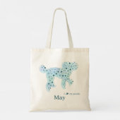 Tote Bag Custom Pastel Blue Poodle Silhouette custom (Dos)