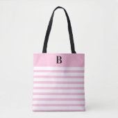 Tote Bag Custom Pink Coquette Monogram (B) (Devant)