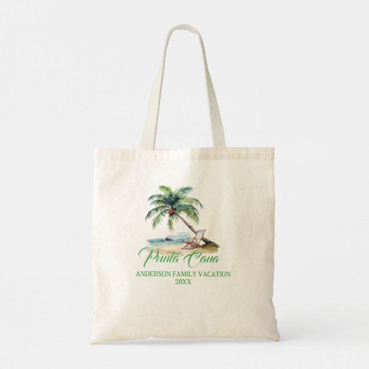 Tote Bag Custom Punta Cana Beach  (Dos)