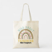 Tote Bag Custom Rainbow Animal Print Teacher Appreciation (Dos)