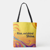 Tote Bag Custom Rise Shine Quote (Dos)