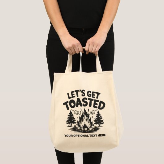 Tote Bag Custom Text Camping (Devant (produit))