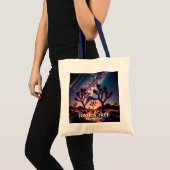 Tote Bag Custom Text Joshua Tree Night Sky Cosmic Landscape (Devant (produit))