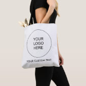Tote Bag Custom Text Upload Your Logo Here Double Sided (De près)