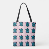 Tote Bag Custom Tropical Turtle Floral Pattern Seamless  (Dos)