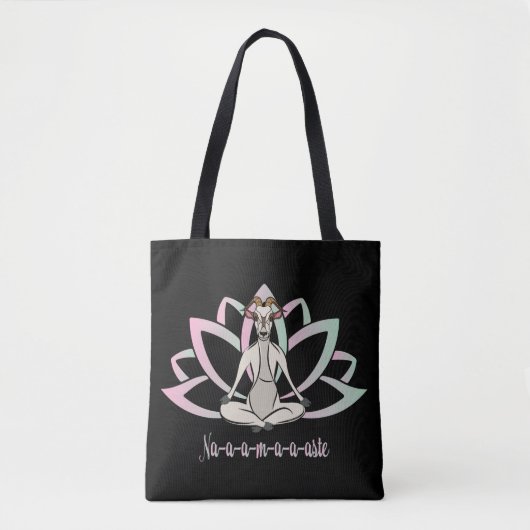 Tote Bag CUT CHÈQUE YOGA | Namaste GetYerGoat™ (Devant)