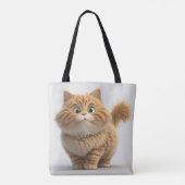 TOTE BAG CUT FAT FLUFFY ORANGE TABBY CAT (Dos)
