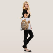 TOTE BAG CUT FAT FLUFFY ORANGE TABBY CAT (Sur le modèle)