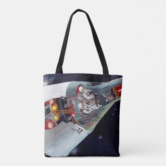 Tote Bag Cutaway Un Appareil Spacecraft Gemini À Deux Perso (Dos)