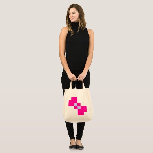 Tote Bag Cute 8 bits Pixel Bow (Devant (modèle))