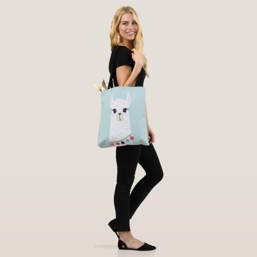 Tote Bag Cute Alpaca (Sur le modèle)
