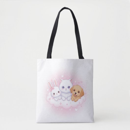 Tote Bag Cute animals (Devant)