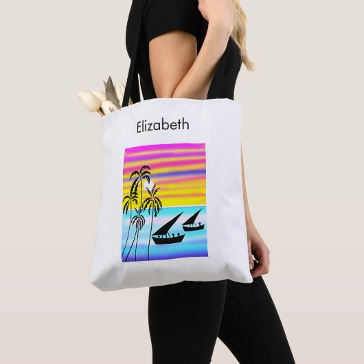 Tote Bag Cute Awesome et élégant Voile Côtière (De près)
