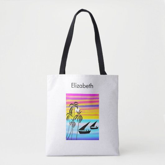Tote Bag Cute Awesome et élégant Voile Côtière (Devant)