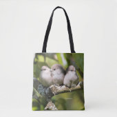 Tote Bag Cute Baby Bushtit Songbirds (Devant)