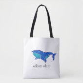 Tote Bag Cute baleine personnalisée (Devant)