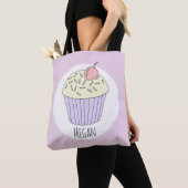 Tote Bag Cute bébé fille Cupcake Muffin avec nom couche (De près)