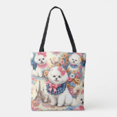 Tote Bag Cute Bichon Frisé (Dos)