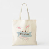 Tote Bag Cute Bleu Bleu lapin de Pâques (Dos)
