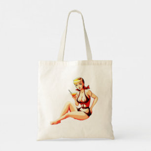 Tote Bag Cute Blonde Martini Bikini Girl Thunder_Cove