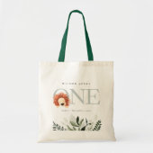Tote Bag Cute Boho Lion Foliage 1er fête d'anniversaire (Devant)