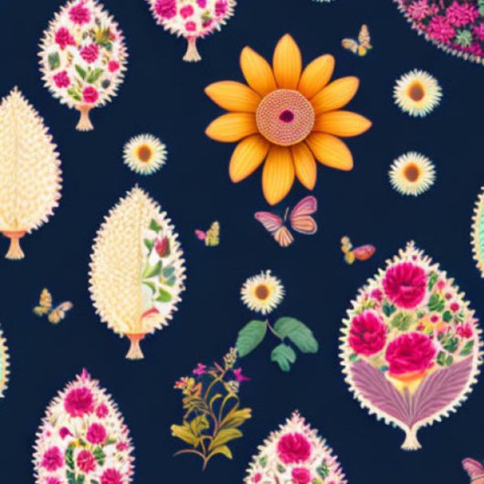 Tote Bag Cute boho moderne élégant floral rétro élégant