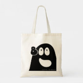 Tote Bag Cute Boo Ghost Halloween Thème Noir (Dos)