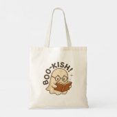Tote Bag Cute Book Reading Ghost Funny Bookworm Halloween (Dos)