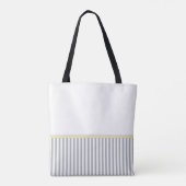 Tote Bag Cute Bow Jaune avec Gris Fille et Nom (Dos)