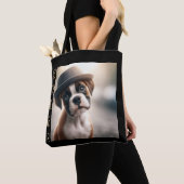 Tote Bag Cute Boxer Puppy – Stylish Dog Art (De près)